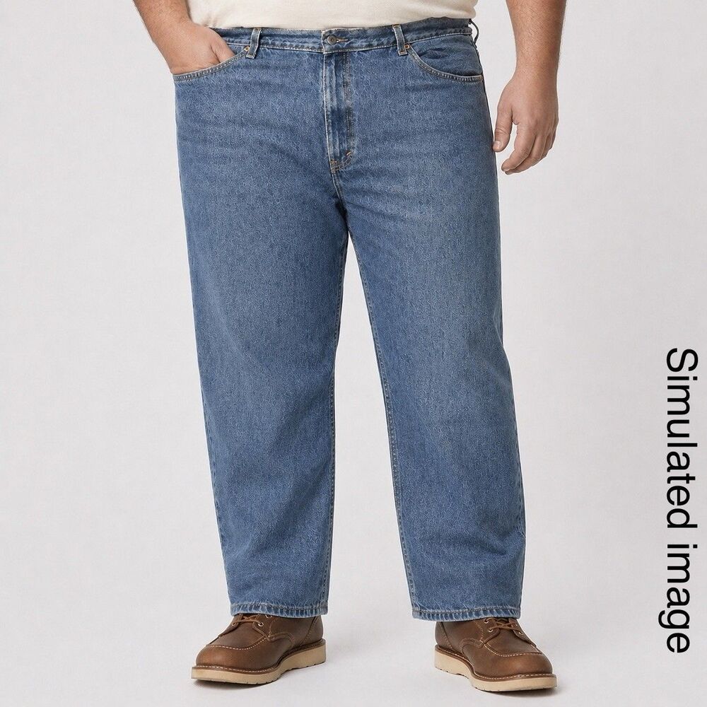 Levi’s 505 Jeans Mens 46x30 (45x28) Blue Denim Regular Fit Straight Leg Cotton